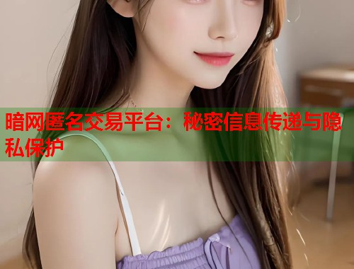 暗网匿名交易平台：秘密信息传递与隐私保护  第2张