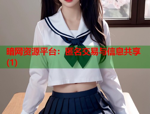 暗网资源平台：匿名交易与信息共享(1)