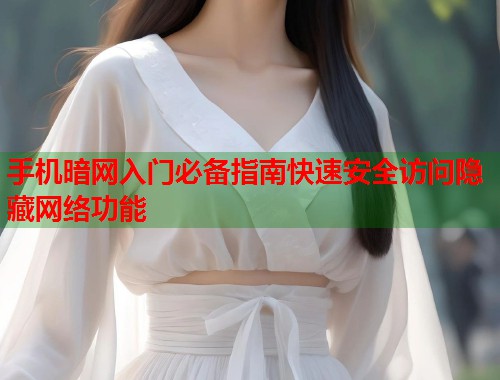 手机暗网入门必备指南快速安全访问隐藏网络功能  第1张