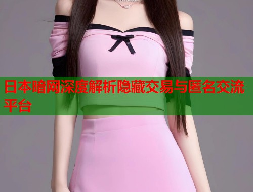日本暗网深度解析隐藏交易与匿名交流平台