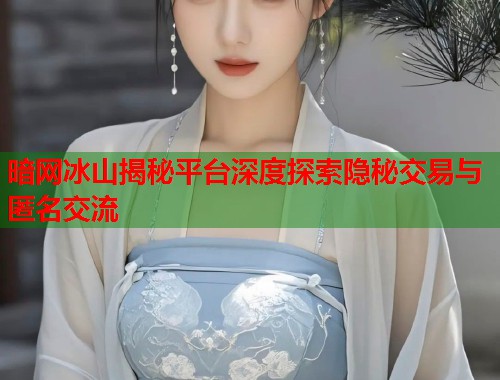 暗网冰山揭秘平台深度探索隐秘交易与匿名交流