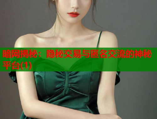 暗网揭秘：隐秘交易与匿名交流的神秘平台(1)