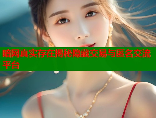 暗网真实存在揭秘隐藏交易与匿名交流平台