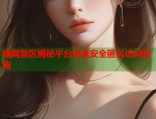 暗网禁区揭秘平台快速安全匿名访问指南  第1张
