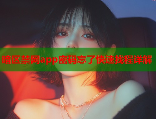 暗区禁网app密码忘了快速找程详解