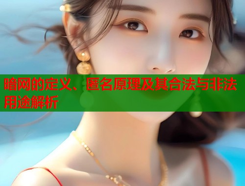 暗网的定义、匿名原理及其合法与非法用途解析