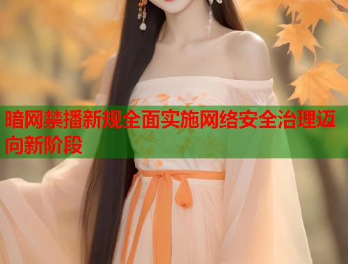 暗网禁播新规全面实施网络安全治理迈向新阶段