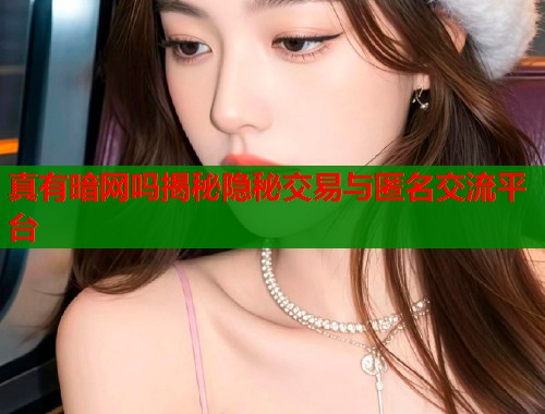 真有暗网吗揭秘隐秘交易与匿名交流平台