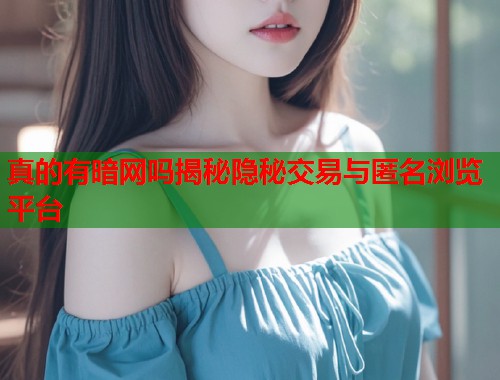 真的有暗网吗揭秘隐秘交易与匿名浏览平台