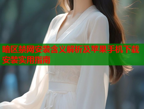 暗区禁网安装含义解析及苹果手机下载安装实用指南  第2张