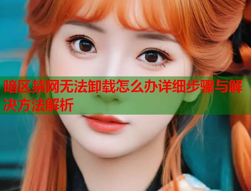 暗区禁网无法卸载怎么办详细步骤与解决方法解析