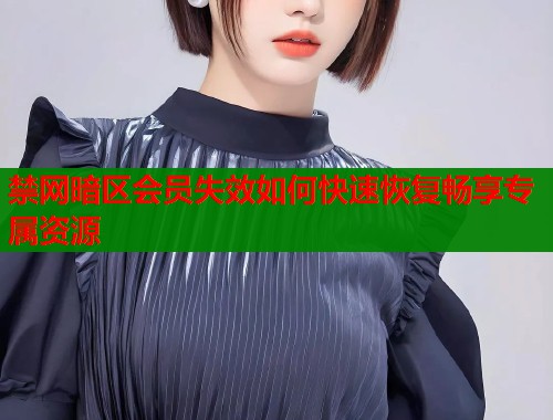 禁网暗区会员失效如何快速恢复畅享专属资源